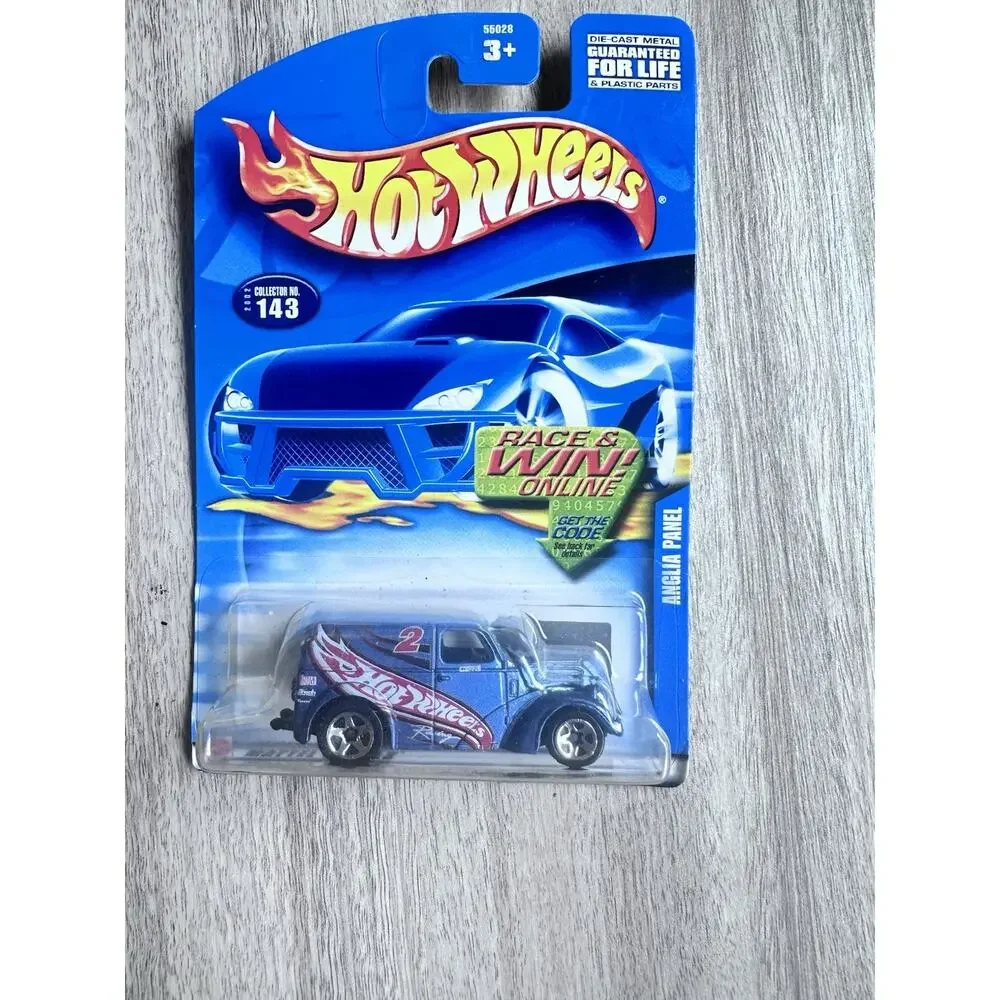 2002 Hot Wheels Anglia Panel #143 Truck Blue Card Mainline Series Blue New H61